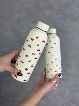 Botella termica con diseño cherry por mayor ( Pack de 12 a $ 290 c/u ) - imagen